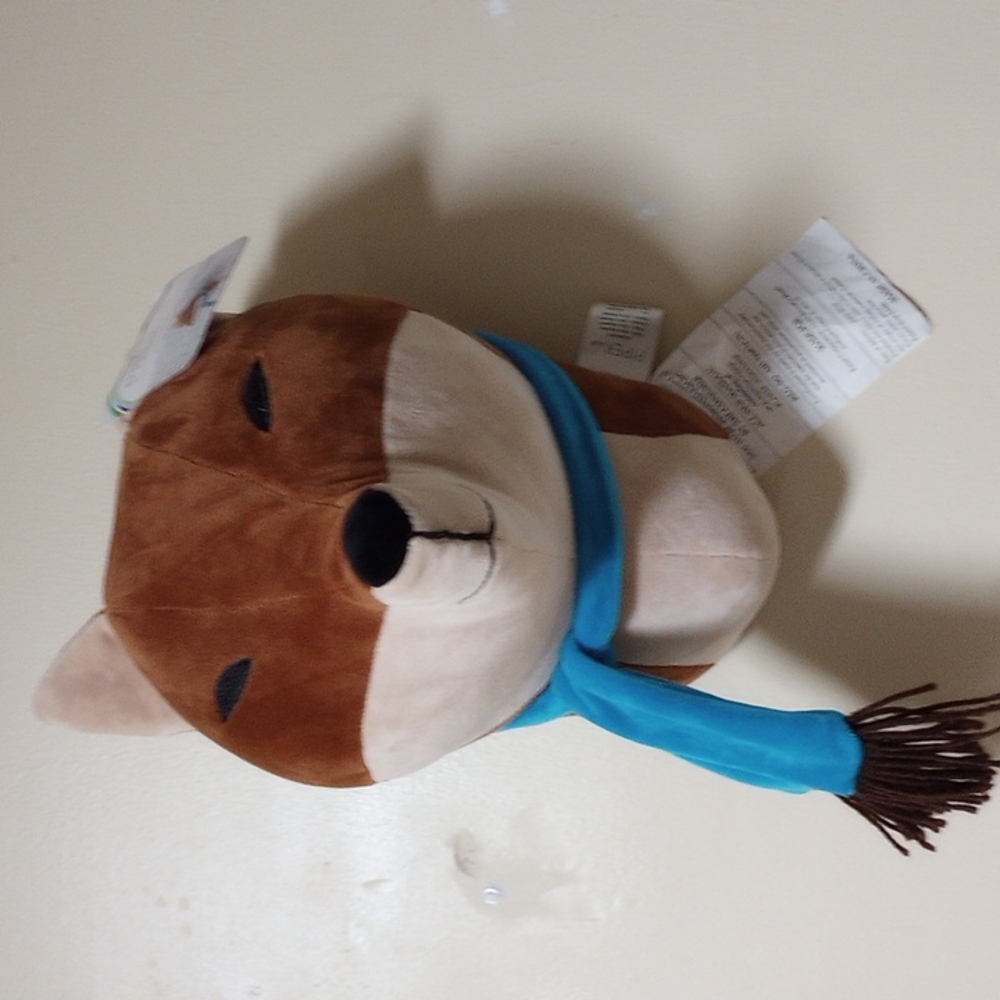 Wall Decor Plush with Blue Scarf